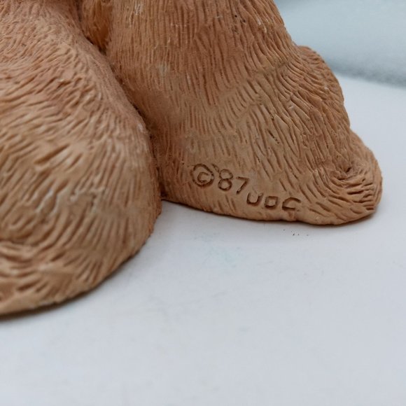 Lab Pups Stone Critters Dog Figurine Labrador Retriever Yellow Vintage - Picture 5 of 11